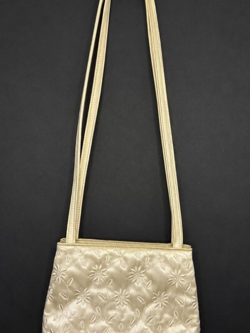 Vintage Nine West Satin Floral Shoulder Bag Y2K